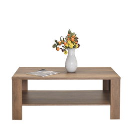 Hanah Home Mesa de Centro Nogal con Almacenamiento